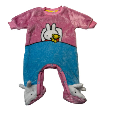 Girls Peter Alexander, Miffy soft fleece coverall / romper, labels removed, GUC, size 000,  