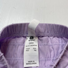 Load image into Gallery viewer, Girls Dymples, purple ruffle leggings / bottoms, EUC, size 000,  