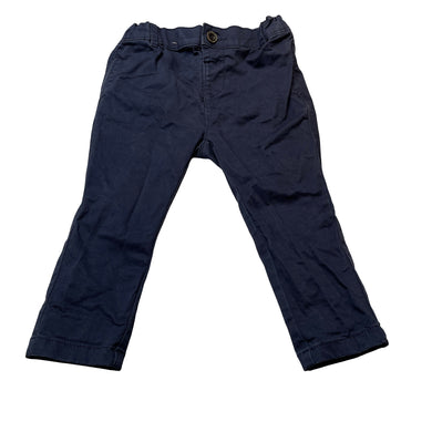 Boys Target, navy stretch cotton chino pants, adjustable, Inside leg: 26.5cm, GUC, size 1,  