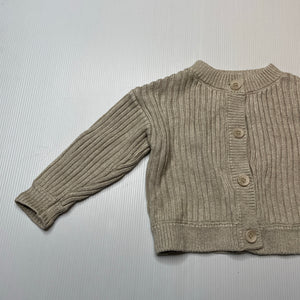 Unisex HALO & HORNS, bamboo / cotton knit cardigan, GUC, size 000,  