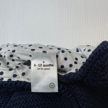 Load image into Gallery viewer, Unisex Target, lined navy cotton hooded cardigan, GUC, size 0,  