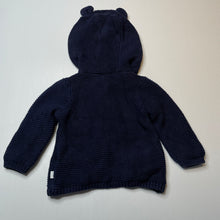 Load image into Gallery viewer, Unisex Target, lined navy cotton hooded cardigan, GUC, size 0,  