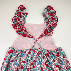 Girls Cotton On, lined floral cotton summer dress, GUC, size 6, L: 65cm