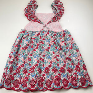 Girls Cotton On, lined floral cotton summer dress, GUC, size 6, L: 65cm