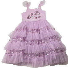 Load image into Gallery viewer, Girls KID, tulle &amp; sequin party dress, mark on chest, FUC, size 4, L: 62cm