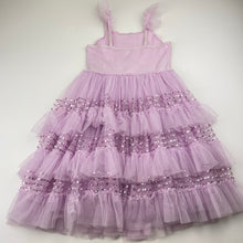 Load image into Gallery viewer, Girls KID, tulle &amp; sequin party dress, mark on chest, FUC, size 4, L: 62cm