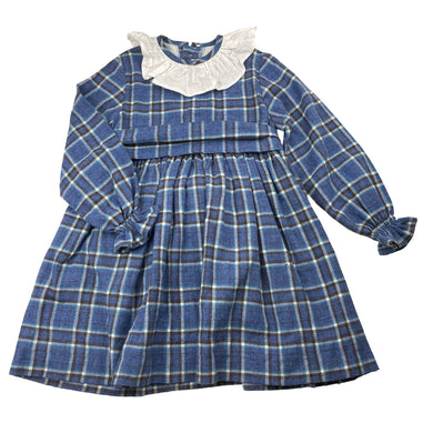 Girls Os Patinhos, vintage cotton lined long sleeve dress, Made in Portugal, GUC, size 4, L: 52cm