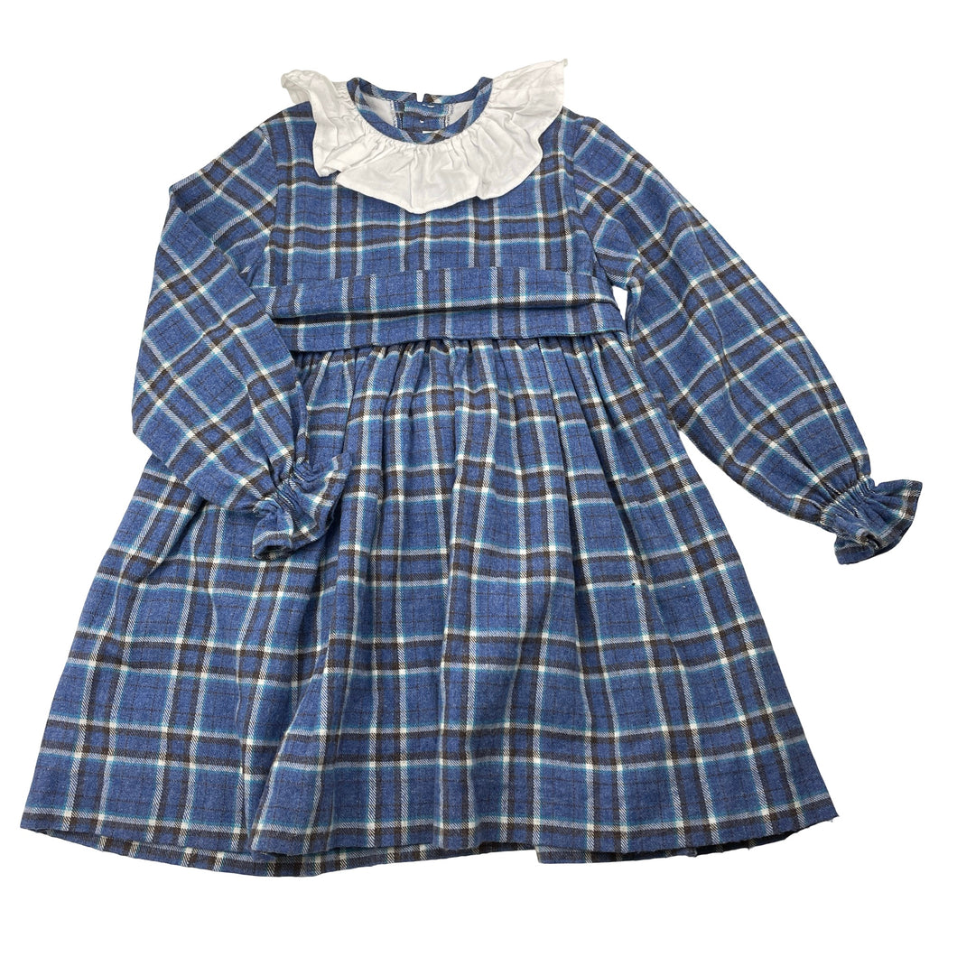 Girls Os Patinhos, vintage cotton lined long sleeve dress, Made in Portugal, GUC, size 4, L: 52cm