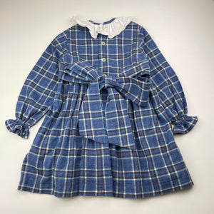 Girls Os Patinhos, vintage cotton lined long sleeve dress, Made in Portugal, GUC, size 4, L: 52cm