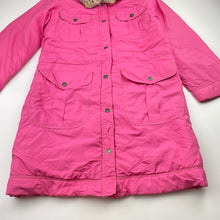 Load image into Gallery viewer, Girls Fred Bare, cotton lined jacket / coat, L: 68cm, detachable faux fur collar, GUC, size 7,  