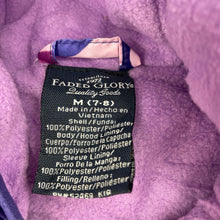 Load image into Gallery viewer, Girls FADED GLORY, colourful hooded jacket / coat, L: 55cm, EUC, size 7-8,  