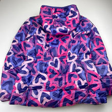 Load image into Gallery viewer, Girls FADED GLORY, colourful hooded jacket / coat, L: 55cm, EUC, size 7-8,  