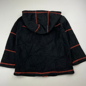 Boys H&T, black fleece zip hoodie sweater, GUC, size 4,  