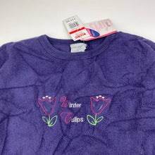 Load image into Gallery viewer, Girls Simply Basics, vintage purple fleece sweater / jumper, armpit to armpit: 44cm, NEW, size 8,  