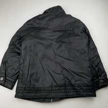 Load image into Gallery viewer, Boys Urban, black coated cotton jacket, small marks on front, FUC, size 5,  