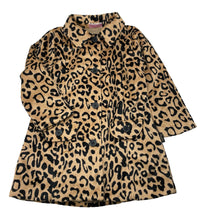 Load image into Gallery viewer, Girls Barbie, lined leopard print faux fur jacket / coat, L: 56cm, GUC, size 5,  