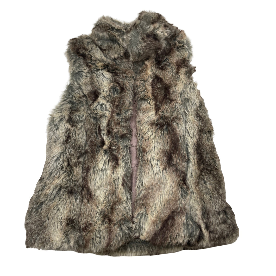 Girls Target, lined faux fur vest, single button fasten, GUC, size 7,  