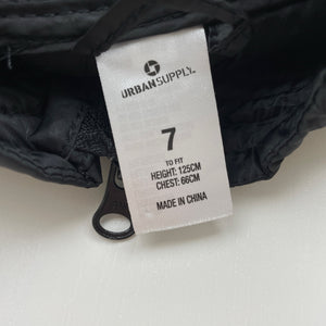 Boys Urban Supply, black puffer vest / sleeveless jacket, EUC, size 7,  