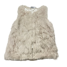Load image into Gallery viewer, Girls Mango, lined faux fur vest, 3 hook fasten, EUC, size 10,  