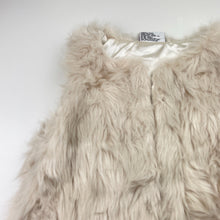 Load image into Gallery viewer, Girls Mango, lined faux fur vest, 3 hook fasten, EUC, size 10,  