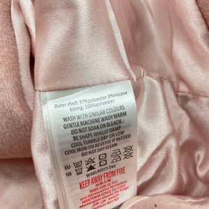 Girls Pumpkin Patch, pink duffle coat / jacket, L: 53cm, marks back sleeves, FUC, size 11,  