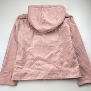 Girls Pumpkin Patch, pink duffle coat / jacket, L: 53cm, marks back sleeves, FUC, size 11,  