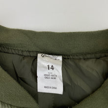 Load image into Gallery viewer, Girls Miss Understood, khaki zip up jacket / coat, GUC, size 14,  