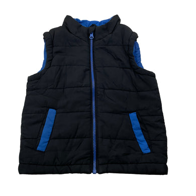 Boys H&T, black puffer vest / sleeveless jacket, GUC, size 4,  