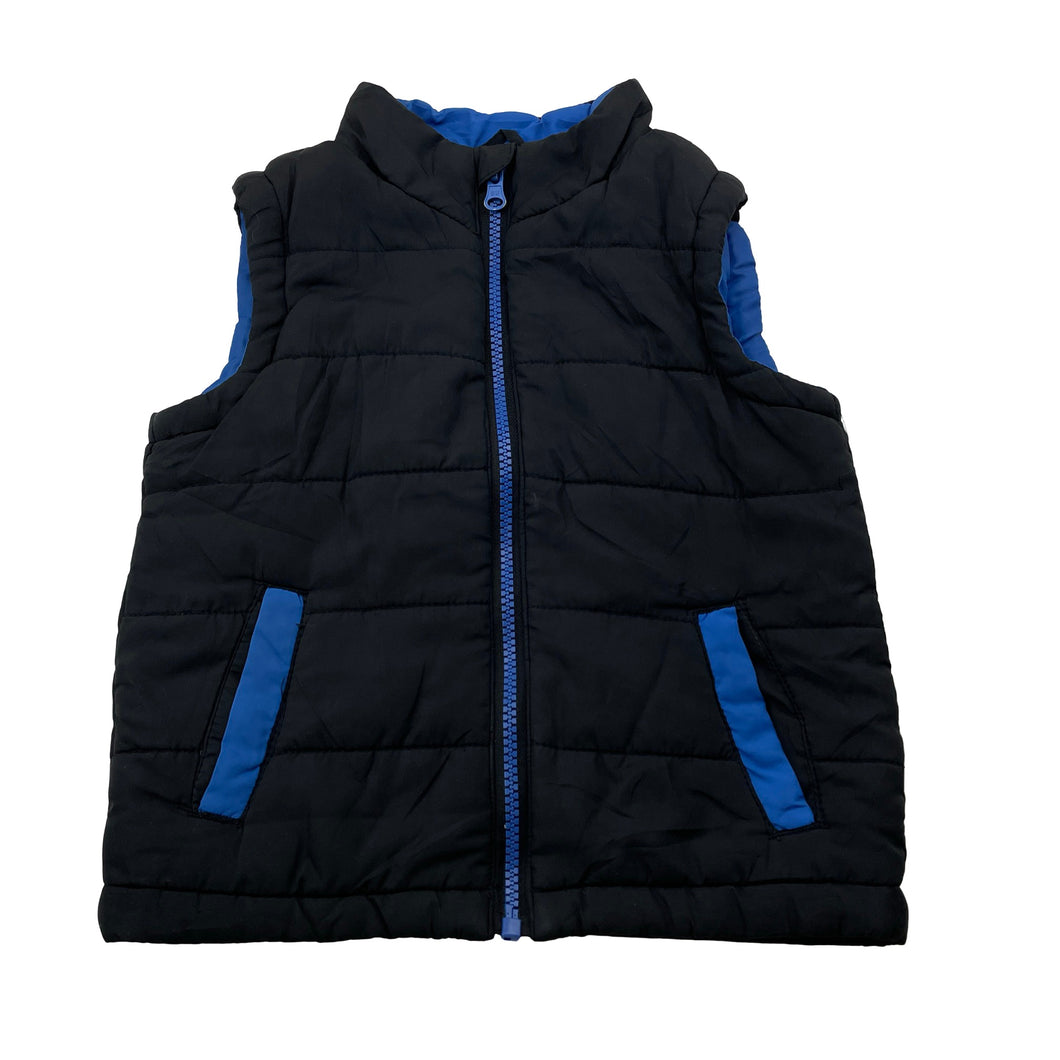 Boys H&T, black puffer vest / sleeveless jacket, GUC, size 4,  