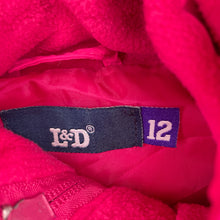 Load image into Gallery viewer, Girls L&amp;D, pink vest / sleeveless jacket, detachable hood, EUC, size 12,  