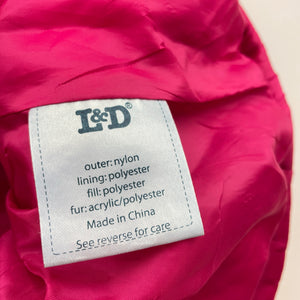 Girls L&D, pink vest / sleeveless jacket, detachable hood, EUC, size 12,  