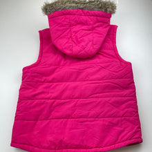 Load image into Gallery viewer, Girls L&amp;D, pink vest / sleeveless jacket, detachable hood, EUC, size 12,  
