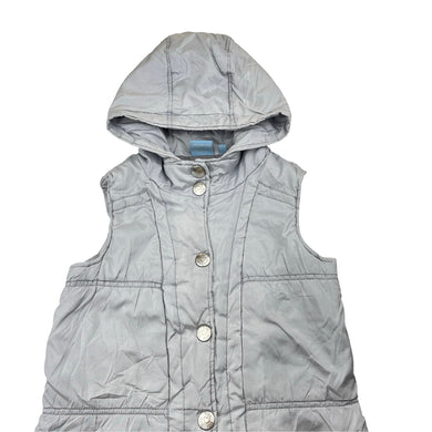 Girls Tilii, grey/silver lightweight hooded vest, FUC, size 10,  