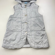 Load image into Gallery viewer, Girls Tilii, grey/silver lightweight hooded vest, FUC, size 10,  