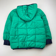 Load image into Gallery viewer, Boys Lily &amp; Dan, reversible navy/green puffer jacket / coat, EUC, size 5,  