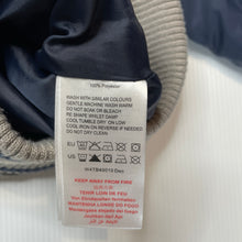 Load image into Gallery viewer, Boys Pumpkin Patch, grey &amp; navy jacket / coat, mark back left cuff, FUC, size 2,  
