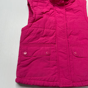 Girls Lily & Dan, pink vest / sleeveless jacket, detachable hood, GUC, size 5,  