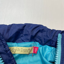 Load image into Gallery viewer, Boys Lily &amp; Dan, blue puffer jacket / vest, detachable hood, EUC, size 3,  