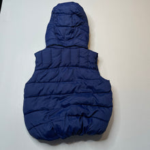 Load image into Gallery viewer, Boys Lily &amp; Dan, blue puffer jacket / vest, detachable hood, EUC, size 3,  