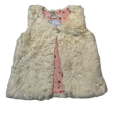 Girls Target, lined faux fur vest, single button fasten, GUC, size 6,  