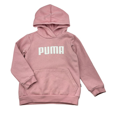 Girls Puma, fleece lined hoodie sweater, marks left shoulder & neck, FUC, size 4,  