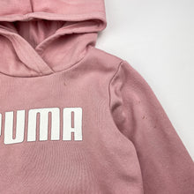 Load image into Gallery viewer, Girls Puma, fleece lined hoodie sweater, marks left shoulder &amp; neck, FUC, size 4,  