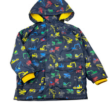 Load image into Gallery viewer, Boys Korango, fleece lined waterproof jacket / coat, diggers, EUC, size 3,  