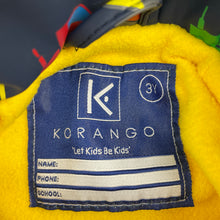 Load image into Gallery viewer, Boys Korango, fleece lined waterproof jacket / coat, diggers, EUC, size 3,  