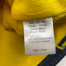 Load image into Gallery viewer, Boys Korango, fleece lined waterproof jacket / coat, diggers, EUC, size 3,  