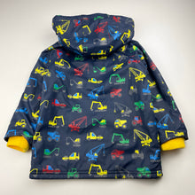 Load image into Gallery viewer, Boys Korango, fleece lined waterproof jacket / coat, diggers, EUC, size 3,  