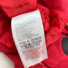 Load image into Gallery viewer, Girls Pumpkin Patch, red duffle coat / jacket, marks back left sleeve, FUC, size 5,  