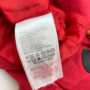 Girls Pumpkin Patch, red duffle coat / jacket, marks back left sleeve, FUC, size 5,  