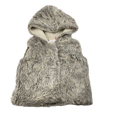 Girls Lily & Dan, reversible faux fur / wool blend hooded vest, GUC, size 3,  