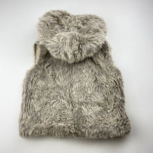 Load image into Gallery viewer, Girls Lily &amp; Dan, reversible faux fur / wool blend hooded vest, GUC, size 3,  